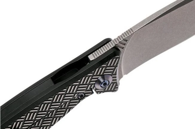 WE Knife Balaenoptera WK712F Pocket Knife, Black Handle, Stonewashed Blade 8 WE Knife Balaenoptera WK712F Pocket Knife, Black Handle, Stonewashed Blade - Image 6