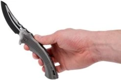 WE Knife 713C Sea Monster Gray Handle, Two Tone Blade Pocket Knife -We Knife WK713C 08 we knife wk713c 08 1