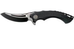 WE Knife 713D Sea Monster Black Handle, Two Tone Blade Pocket Knife