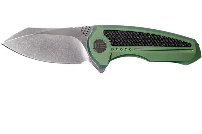 WE Knife 717F Valiant Green Ti, Carbon Fibre, Stonewashed, Pocket Knife 3 WE Knife 717F Valiant Green Ti, Carbon Fibre, Stonewashed, Pocket Knife