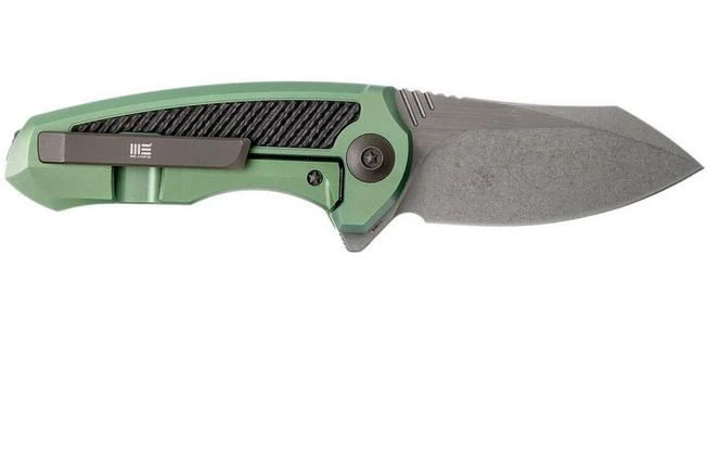 WE Knife 717F Valiant Green Ti, Carbon Fibre, Stonewashed, Pocket Knife 4 WE Knife 717F Valiant Green Ti, Carbon Fibre, Stonewashed, Pocket Knife - Image 2