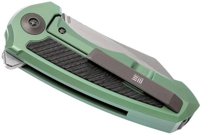 WE Knife 717F Valiant Green Ti, Carbon Fibre, Stonewashed, Pocket Knife 6 WE Knife 717F Valiant Green Ti, Carbon Fibre, Stonewashed, Pocket Knife - Image 4