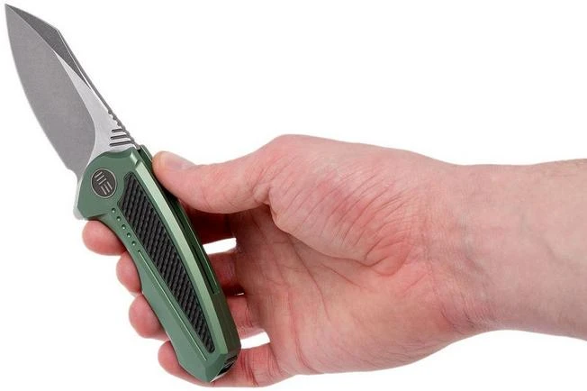 WE Knife 717F Valiant Green Ti, Carbon Fibre, Stonewashed, Pocket Knife 10 WE Knife 717F Valiant Green Ti, Carbon Fibre, Stonewashed, Pocket Knife - Image 8