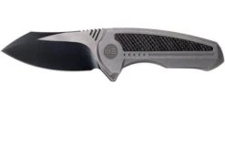 WE Knife 717G Valiant Grey Ti, Carbon Fibre, Two Tone Blade, Pocket Knife