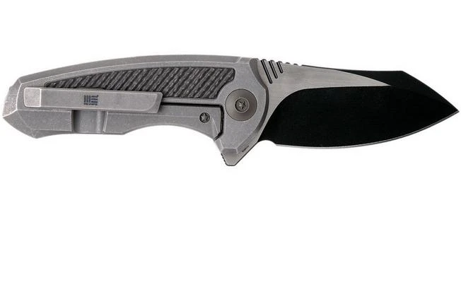 WE Knife 717G Valiant Grey Ti, Carbon Fibre, Two Tone Blade, Pocket Knife 4 WE Knife 717G Valiant Grey Ti, Carbon Fibre, Two Tone Blade, Pocket Knife - Image 2
