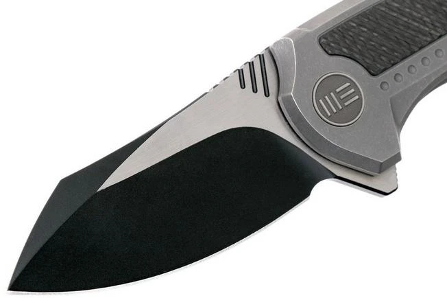 WE Knife 717G Valiant Grey Ti, Carbon Fibre, Two Tone Blade, Pocket Knife 5 WE Knife 717G Valiant Grey Ti, Carbon Fibre, Two Tone Blade, Pocket Knife - Image 3