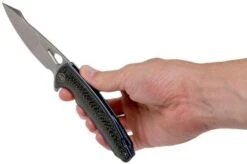 WE Knife Yucha 810A Pocket Knife, Blue Ti With Carbon Fibre Inlays -We Knife WK810A 08 we knife