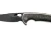 WE Knife Yucha 810F Pocket Knife, Black Blade, Grey Ti With Carbon Fibre Inlays -We Knife WK810F 01 we knife