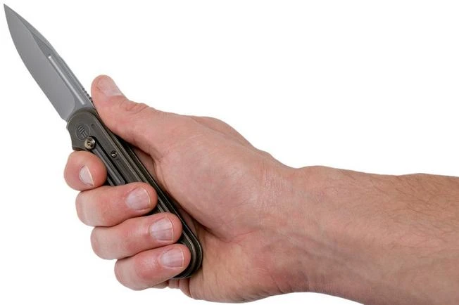 WE Knife Double Helix 815B Pocket Knife, Bronze Handle, Stonewashed Blade 10 WE Knife Double Helix 815B Pocket Knife, Bronze Handle, Stonewashed Blade - Image 8