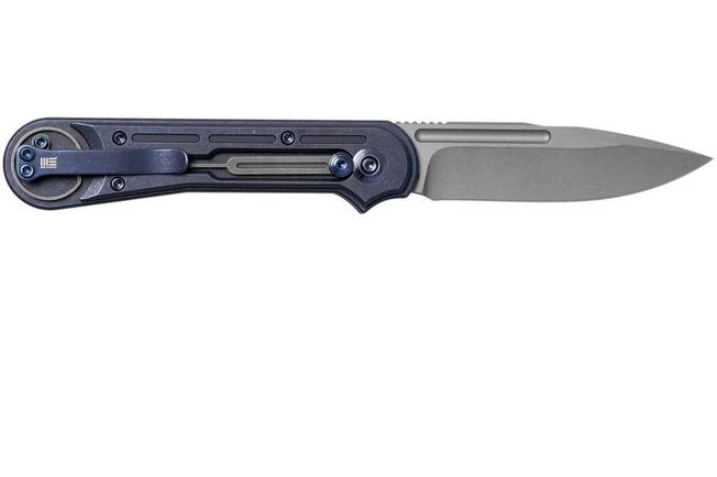 WE Knife Double Helix 815D Pocket Knife, Blue Handle, Stonewashed Blade 4 WE Knife Double Helix 815D Pocket Knife, Blue Handle, Stonewashed Blade - Image 2