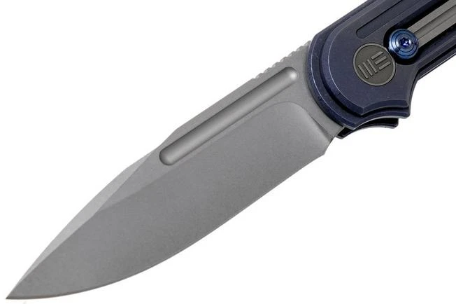 WE Knife Double Helix 815D Pocket Knife, Blue Handle, Stonewashed Blade 5 WE Knife Double Helix 815D Pocket Knife, Blue Handle, Stonewashed Blade - Image 3