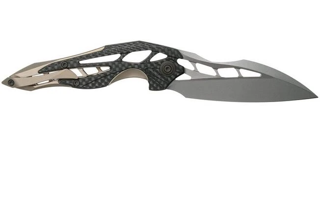 WE Knife Arrakis 906CF-A Pocket Knife, Satin, Champagne, Elijah Isham Design 4 WE Knife Arrakis 906CF-A Pocket Knife, Satin, Champagne, Elijah Isham Design - Image 2