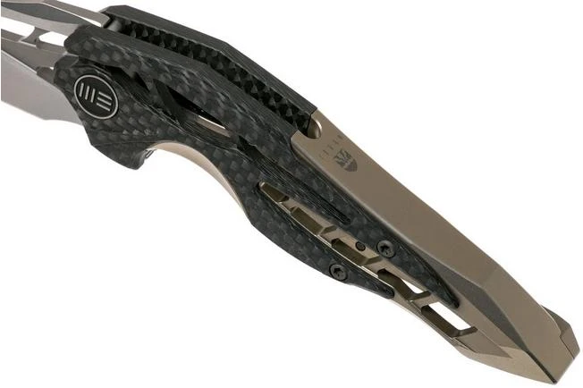 WE Knife Arrakis 906CF-A Pocket Knife, Satin, Champagne, Elijah Isham Design 9 WE Knife Arrakis 906CF-A Pocket Knife, Satin, Champagne, Elijah Isham Design - Image 7