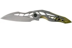 WE Knife Arrakis 906C Pocket Knife, Gold Grey Satin, Elijah Isham Design