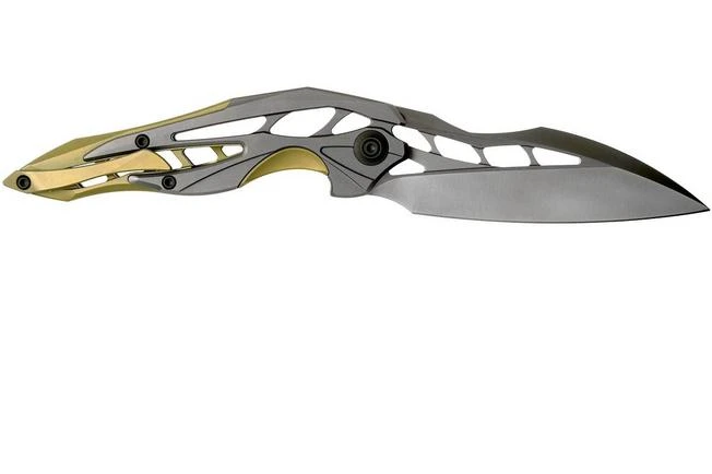 WE Knife Arrakis 906C Pocket Knife, Gold Grey Satin, Elijah Isham Design 4 WE Knife Arrakis 906C Pocket Knife, Gold Grey Satin, Elijah Isham Design - Image 2