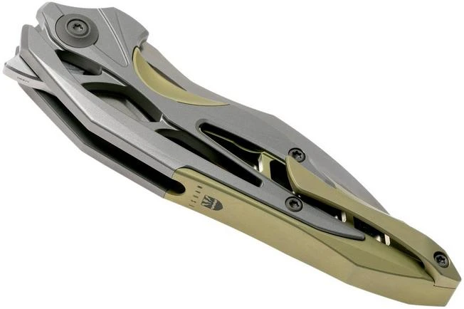 WE Knife Arrakis 906C Pocket Knife, Gold Grey Satin, Elijah Isham Design 6 WE Knife Arrakis 906C Pocket Knife, Gold Grey Satin, Elijah Isham Design - Image 4