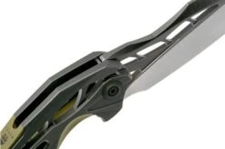 WE Knife Arrakis 906C Pocket Knife, Gold Grey Satin, Elijah Isham Design -We Knife WK906C 06 we knife 1