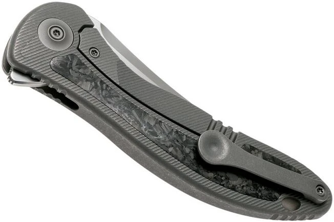 WE Knife 912CF-B Synergy2 Shredded Carbon Fibre Tanto Pocket Knife, Jim O’Young Design 6 WE Knife 912CF-B Synergy2 Shredded Carbon Fibre Tanto Pocket Knife, Jim O’Young Design - Image 4