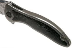 WE Knife 912CF-DS1 Synergy2 Damasteel Shredded Carbon Fibre Pocket Knife, Jim O’Young Design -We Knife WK912CF DS1 07 we knife