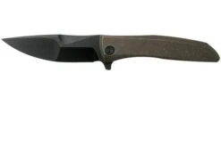 WE Knife Scoppio 923C Bronze, Blackwashed Pocket Knife, Toni Tietzel Design