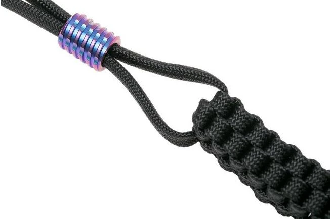WE Knife A-01B Paracord Lanyard With Titanium Bead, Black 4 WE Knife A-01B Paracord Lanyard With Titanium Bead, Black - Image 2