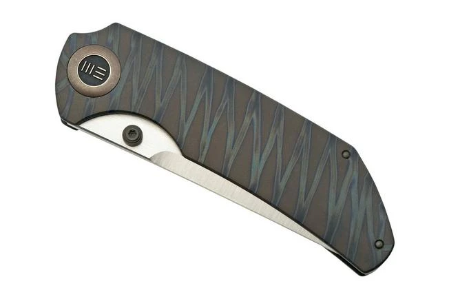 WE Knife Thug XL, WKWE20028D-2, Tiger Stripe Titanium, Satin CPM-20CV Pocket Knife 8 WE Knife Thug XL, WKWE20028D-2, Tiger Stripe Titanium, Satin CPM-20CV Pocket Knife - Image 6