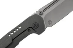 WE Knife Trogon WE22002-1, CPM 20CV Bead Blasted Grey Titanium, Pocket Knife -We Knife WKWE22002 1 05 weknife