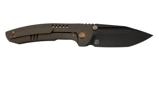 WE Knife Trogon WE22002-2 Bronze Titanium, Black Stonewashed CPM 20CV Pocket Knife 4 WE Knife Trogon WE22002-2 Bronze Titanium, Black Stonewashed CPM 20CV Pocket Knife - Image 2