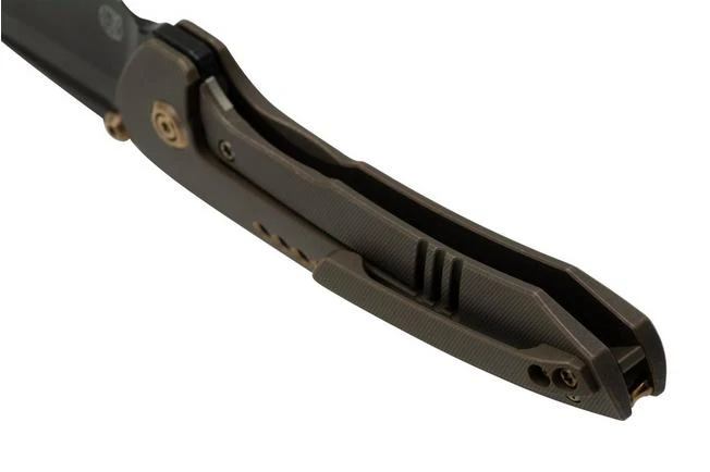 WE Knife Trogon WE22002-2 Bronze Titanium, Black Stonewashed CPM 20CV Pocket Knife 6 WE Knife Trogon WE22002-2 Bronze Titanium, Black Stonewashed CPM 20CV Pocket Knife - Image 4