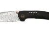 WE Knife Trogon WE22002B-DS1 Black Titanium, Heimskringla Damasteel Pocket Knife -We Knife WKWE22002B DS1 01 weknife