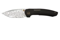 WE Knife Trogon WE22002B-DS1 Black Titanium, Heimskringla Damasteel Pocket Knife