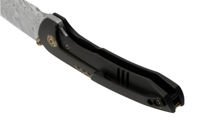 WE Knife Trogon WE22002B-DS1 Black Titanium, Heimskringla Damasteel Pocket Knife 6 WE Knife Trogon WE22002B-DS1 Black Titanium, Heimskringla Damasteel Pocket Knife - Image 4