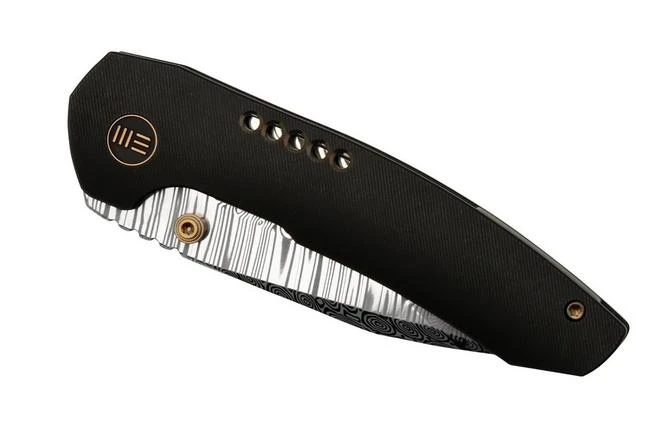 WE Knife Trogon WE22002B-DS1 Black Titanium, Heimskringla Damasteel Pocket Knife 8 WE Knife Trogon WE22002B-DS1 Black Titanium, Heimskringla Damasteel Pocket Knife - Image 6