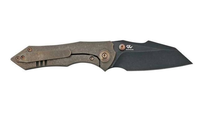 WE Knife High-Fin, WE22005-2, Bronze Titanium, Black CPM-20CV Pocket Knife 4 WE Knife High-Fin, WE22005-2, Bronze Titanium, Black CPM-20CV Pocket Knife - Image 2