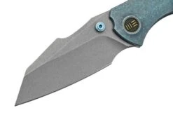 WE Knife High-Fin, WE22005-3, Blue Titanium, Grey CPM-20CV Pocket Knife -We Knife WKWE22005 3 03 weknife