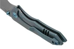 WE Knife High-Fin, WE22005-3, Blue Titanium, Grey CPM-20CV Pocket Knife -We Knife WKWE22005 3 04 weknife