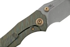 WE Knife High-Fin, WE22005-4, Tiger Stripe Titanium, Grey CPM-20CV Pocket Knife 12 WE Knife High-Fin, WE22005-4, Tiger Stripe Titanium, Grey CPM-20CV Pocket Knife -We Knife WKWE22005 4 05 weknife