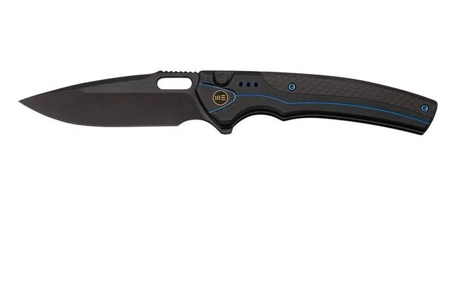 WE Knife Exciton Black Titanium Twill Carbon Fiber, Black Stonewashed CPM 20CV WE22038A-2 Limited Edition Pocket Knife 3 WE Knife Exciton Black Titanium Twill Carbon Fiber, Black Stonewashed CPM 20CV WE22038A-2 Limited Edition Pocket Knife