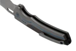 WE Knife Exciton Gray Titanium Twill Carbon Fiber, Bead Blasted CPM 20CV WE22038A-3 Limited Edition Pocket Knife -We Knife WKWE22038A 3 04 weknife