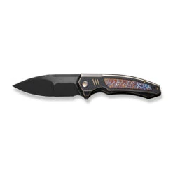 WE Hyperactive Folding Knife Bronze/Black/Flame Titanium Handle Vanax Drop Point Plain Edge Black Stonewash Bevels Black Brushed Flats Finish WE23030-4 -We Knife a501ad2e e499 4898 ab7e 2b98f0acd72e 67584.1704300043