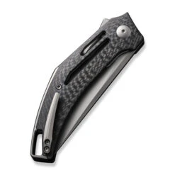 WE Speedliner Folding Knife Black Twill Carbon Fiber Handle 20CV Drop Point Plain Edge Silver Bead Blast Finish WE22045B-1 -We Knife aa11823d fd50 4b02 a088 e0c664ef78e7 18047.1699029709