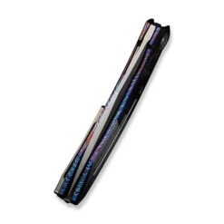 WE Sine Wave Folding Knife Flamed Satin Titanium Handle M390 Plain Edge Polished Beadblast Finish WE23069B-4 -We Knife b4 5 53324.1727170889