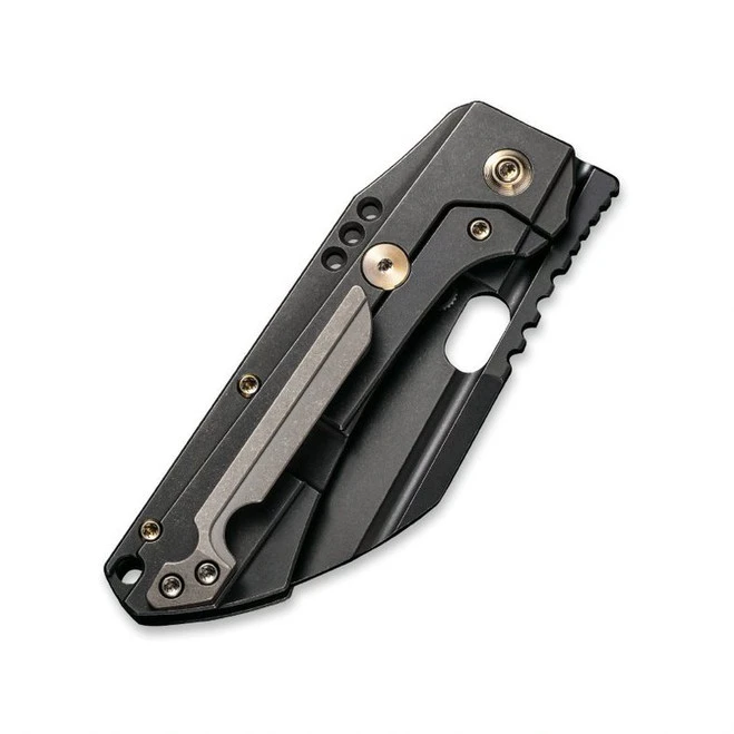 WE Roxi 3 Folding Knife Black Titanium Handle S35VN Plain Edge Black Stonewash Finish WE19072-2 7 WE Roxi 3 Folding Knife Black Titanium Handle S35VN Plain Edge Black Stonewash Finish WE19072-2 - Image 5