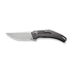WE Speedliner Folding Knife Black Twill Carbon Fiber Handle 20CV Drop Point Plain Edge Silver Bead Blast Finish WE22045B-1 -We Knife b56999b9 bfe3 4384 85f7 8e4f9a9d9b74 60772.1699029711