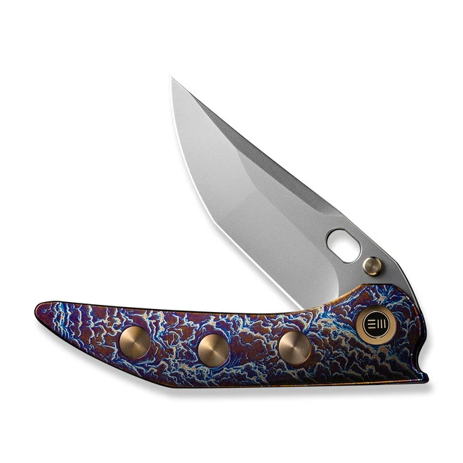 WE Attor Folding Knife Flamed/Gold Titanium Handle 20CV Modified Persion Plain Edge Polished Bead Blast Finish WE23037-2 5 WE Attor Folding Knife Flamed/Gold Titanium Handle 20CV Modified Persion Plain Edge Polished Bead Blast Finish WE23037-2 - Image 3