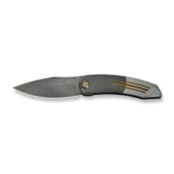 WE Sine Wave Folding Knife Polished Gray/Satin Titanium Handle M390 Plain Edge Polished Gray Finish WE23069B-3 -We Knife b9 7 54129.1727170127