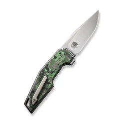WE OAO Folding Knife Gray/Green/Black Titanium Jungle Wear Fat Carbon Fiber Handle 20CV Clip Point Plain Edge Hand Rubbed Satin Finish WE23001-3 -We Knife c2da904c e558 48fe ba06 c4dc4d131954 35575.1704305455