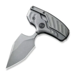 WE Typhoeus Folding Knife Gray Titanium Handle 20CV Dagger Plain Edge Gray Stonewash Finish WE21036B-2 -We Knife c3defdcb 99ef 4e1b 8db9 0fa1e75a17ea 01028.1662563185