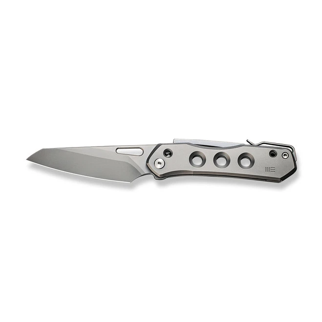 WE Vision R Folding Knife Gray Titanium Handle 20CV Reverse Tanto Plain Edge Silver Bead Blast Finish WE21031-1 10 WE Vision R Folding Knife Gray Titanium Handle 20CV Reverse Tanto Plain Edge Silver Bead Blast Finish WE21031-1 - Image 8