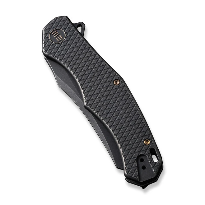 WE RekkeR Folding Knife Black Titanium Handle 20CV Reverse Tanto Plain Edge Black Stonewash Finish WE22010G-1 7 WE RekkeR Folding Knife Black Titanium Handle 20CV Reverse Tanto Plain Edge Black Stonewash Finish WE22010G-1 - Image 5